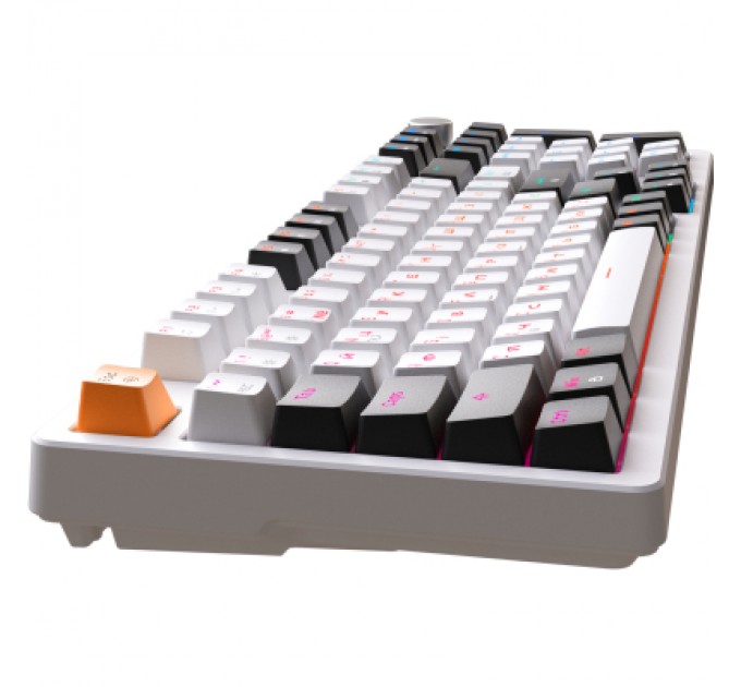 GamePro Клавіатура GamePro MK170W Hot-Swap Red Swich RGB USB UA White (MK170W)