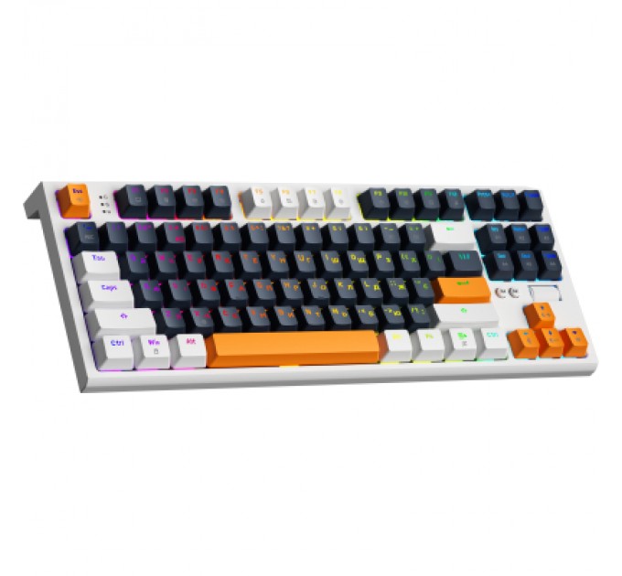 GamePro Клавіатура GamePro MK180W Hot-Swap Red Swich RGB USB UA White (MK180W)