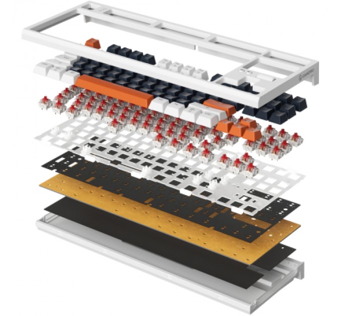 GamePro Клавіатура GamePro MK180W Hot-Swap Red Swich RGB USB UA White (MK180W)