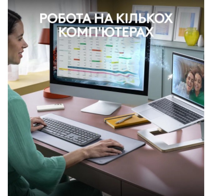 Logitech Комплект Logitech MK950 Bluetooth/Wireles UA Graphite (920-012490)