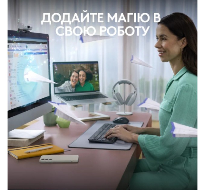 Logitech Комплект Logitech MK950 Bluetooth/Wireles UA Graphite (920-012490)