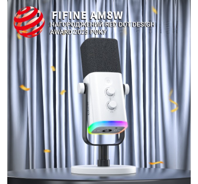 Fifine Мікрофон Fifine AM8W USB/XLR White (AM8W)