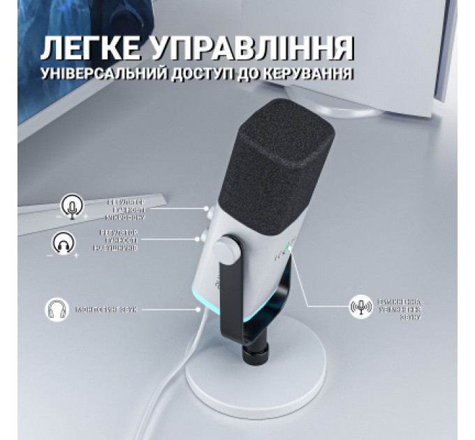 Fifine Мікрофон Fifine AM8W USB/XLR White (AM8W)