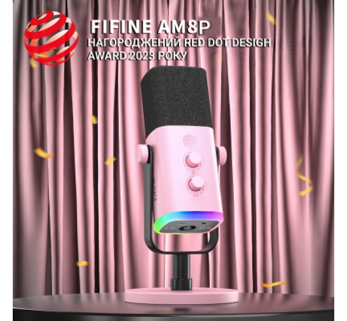 Fifine Мікрофон Fifine AM8P USB/XLR Pink (AM8P)