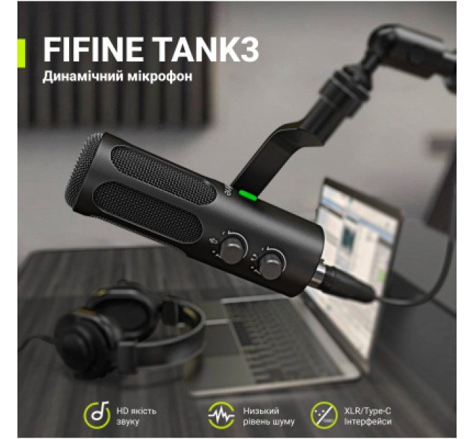 Fifine Мікрофон Fifine Tank 3 USB/XLR Black (Tank3)