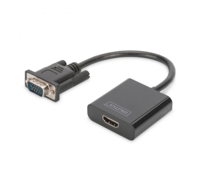 Digitus Перехідник VGA to HDMI (M/F), Full HD Digitus (DA-70473)