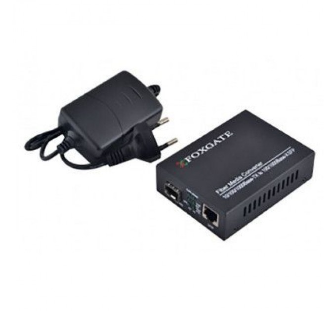 FoxGate Медіаконвертер FoxGate 10/100/1000Base-T RJ45 to 1000Base-SX/LX SFP slot (EC-SFP1000-FE/GE-LFP)