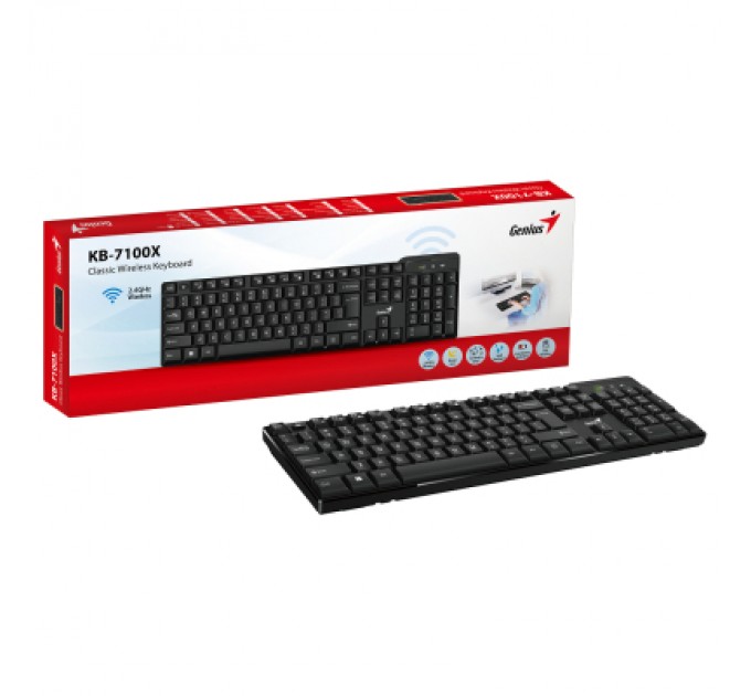 Genius Клавіатура Genius KB-7100X Wireless UA Black (31320001406)