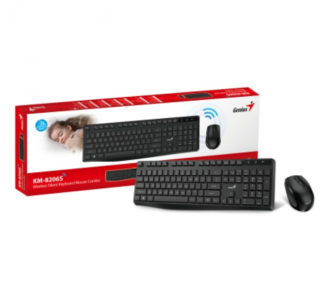 Genius Комплект Genius KM-8206S Wireless UA Black (31340017404)