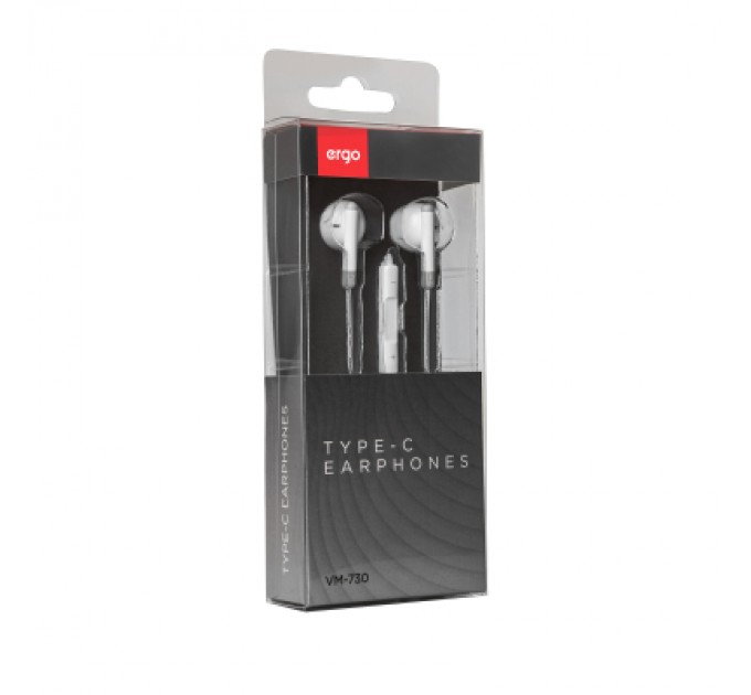 Ergo Навушники Ergo VM-730 Type-C Earphones White (VM-730W)