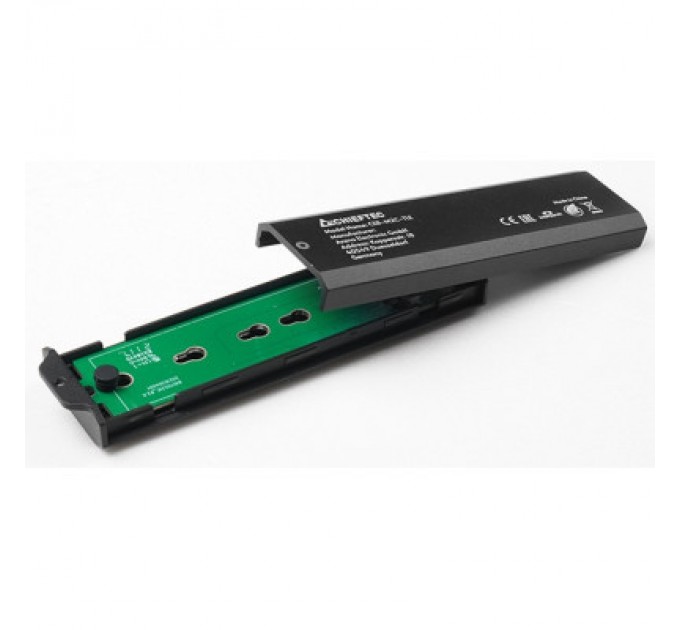Chieftec Кишеня зовнішня Chieftec M.2 PCIe NVMe/SATA SSD CEB-M2C-TLE USB 3.2 Gen2 Type-C Tool-Less Alum/Plastic (CEB-M2C-TLE)