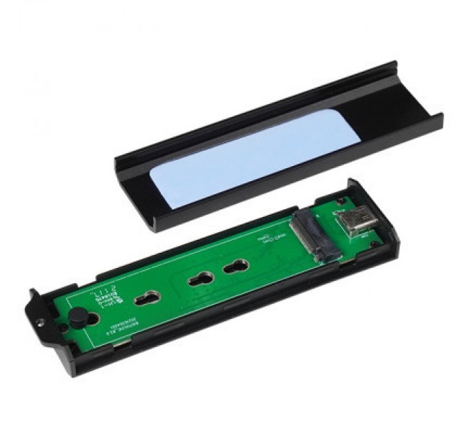 Chieftec Кишеня зовнішня Chieftec M.2 PCIe NVMe/SATA SSD CEB-M2C-TLE USB 3.2 Gen2 Type-C Tool-Less Alum/Plastic (CEB-M2C-TLE)