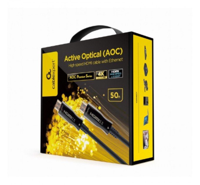Cablexpert Кабель мультимедійний HDMI to HDMI 50.0m V.2.0 4K 60Hz AOC Cablexpert (CCBP-HDMI-AOC-50M-02)