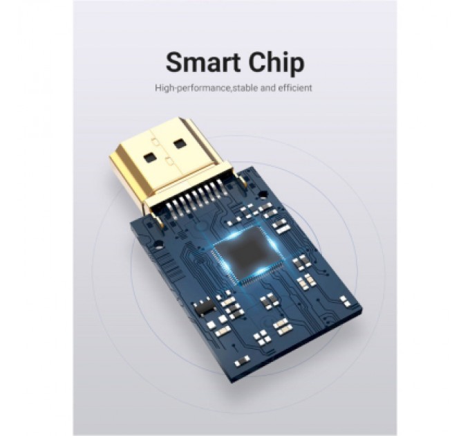 Vention Кабель мультимедійний USB-C 3.1 to HDMI 1.5m 90° 4K 60 Гц PVC Black Vention (CGVBG)