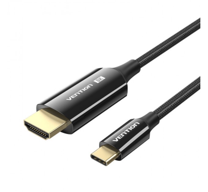 Vention Кабель мультимедійний USB-C 3.1 to HDMI 1.8m 8K 60 Гц Zinc Alloy TPE Black Vention (CRCBAC)