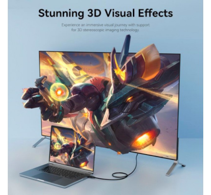 Vention Кабель мультимедійний DisplayPort to DisplayPort 5.0m V1.2 4K 60Hz 3D Dolby 7.1 Vention (HAKBJ)