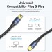 Vention Кабель мультимедійний Mini DisplayPort to Mini DisplayPort 2.0m V1.4 8K 60Hz 32.4Gbps Blue Aluminum Alloy Vention (HCGLH)