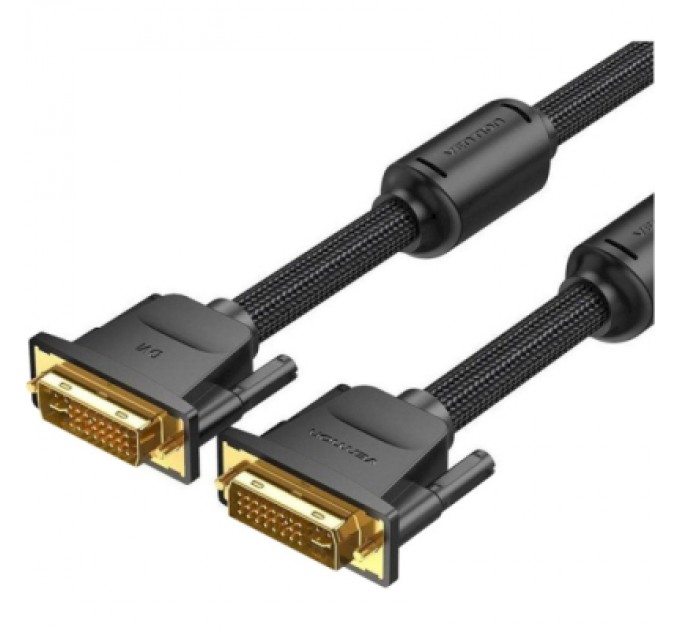 Vention Кабель мультимедійний DVI to DVI 24+1pin 8.0m 2K 60Hz ferrite Vention (EAEBK)