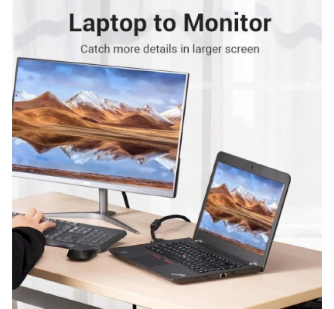 Vention Кабель мультимедійний DVI to DVI 24+1pin 8.0m 2K 60Hz ferrite Vention (EAEBK)