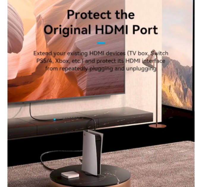 Vention Кабель мультимедійний HDMI M to HDMI F 2.0m V2.0 4K 60Hz PVC Vention (AHCBH)