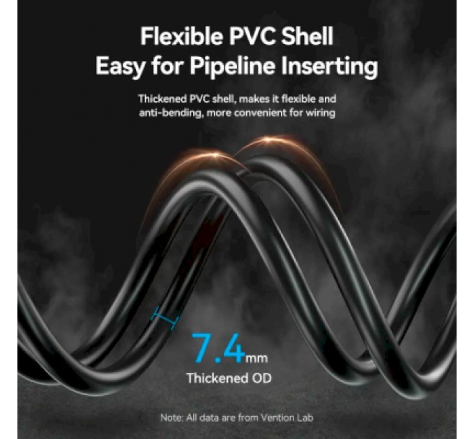 Vention Кабель мультимедійний HDMI M to HDMI F 2.0m V2.0 4K 60Hz PVC Vention (AHCBH)