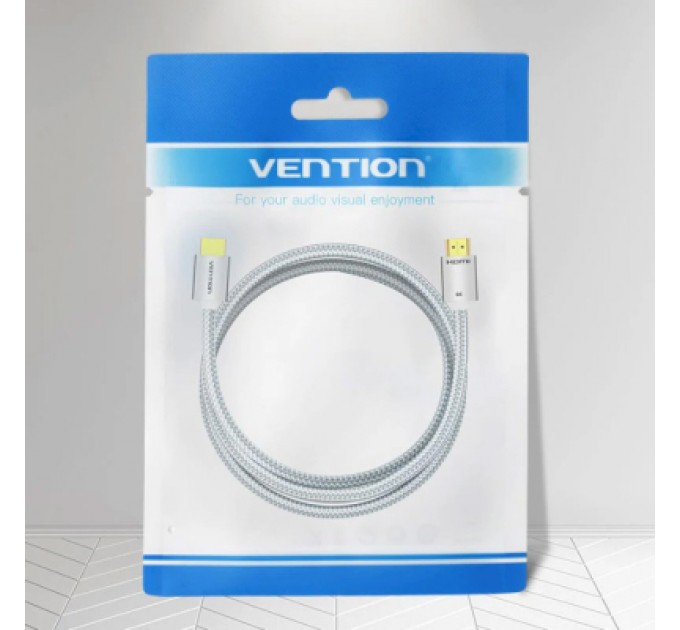 Vention Кабель мультимедійний HDMI to HDMI 1.5m V2.1 8K 60Hz Silver Metal Type Vention (ALCIG)