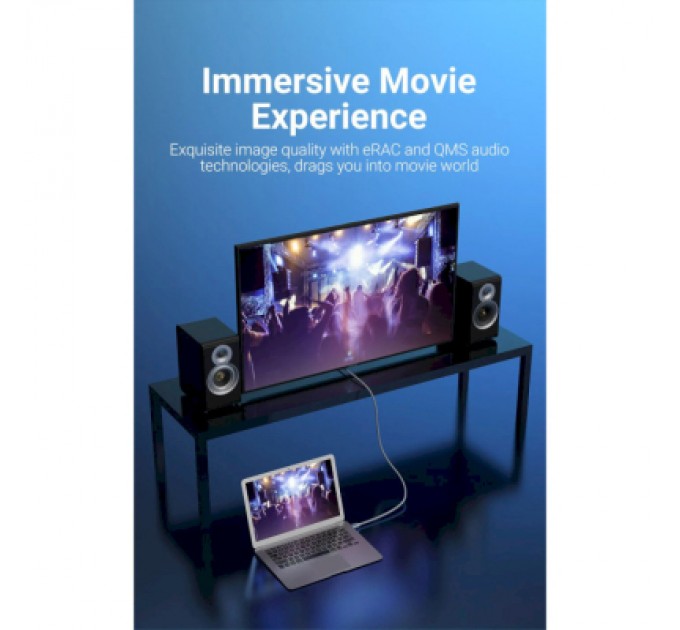 Vention Кабель мультимедійний HDMI to HDMI 2.0m V2.1 8K 60Hz Silver Metal Type Vention (ALCIH)