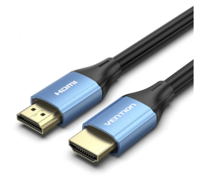 Vention Кабель мультимедійний HDMI to HDMI 5.0m V2.0 4K 60Hz Aluminum Alloy Blue Vention (ALHSJ)