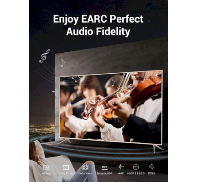 Vention Кабель мультимедійний HDMI to HDMI 5.0m V2.1 8K 60Hz PVC Vention (AANBJ)