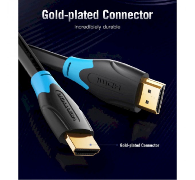 Vention Кабель мультимедійний HDMI to HDMI 8.0m V2.0 4K 60Hz PVC Vention (AACBK)