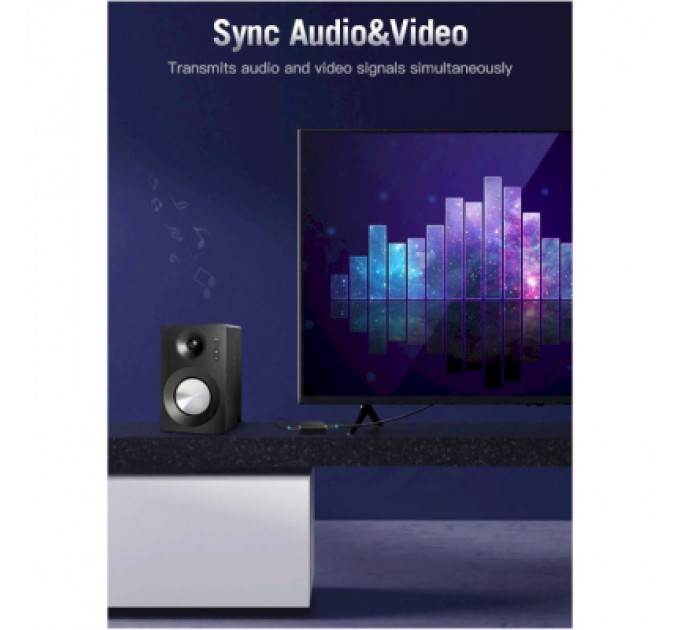 Vention Кабель мультимедійний HDMI to HDMI 8.0m V2.0 4K 60Hz PVC Vention (AACBK)