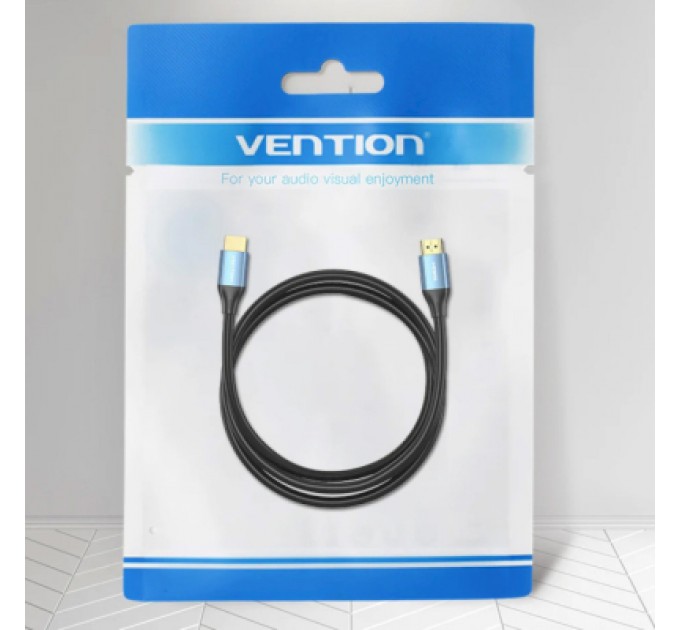 Vention Кабель мультимедійний HDMI to HDMI 10.0m V2.0 4K 60Hz Aluminum Alloy Blue Vention (ALHSL)
