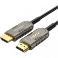 Vention Кабель мультимедійний HDMI to HDMI 15.0m V2.1 Optical 8K 60Hz 48Gbps Dolby 7.1 TPE Black Metal Type Vention (AAZBN)