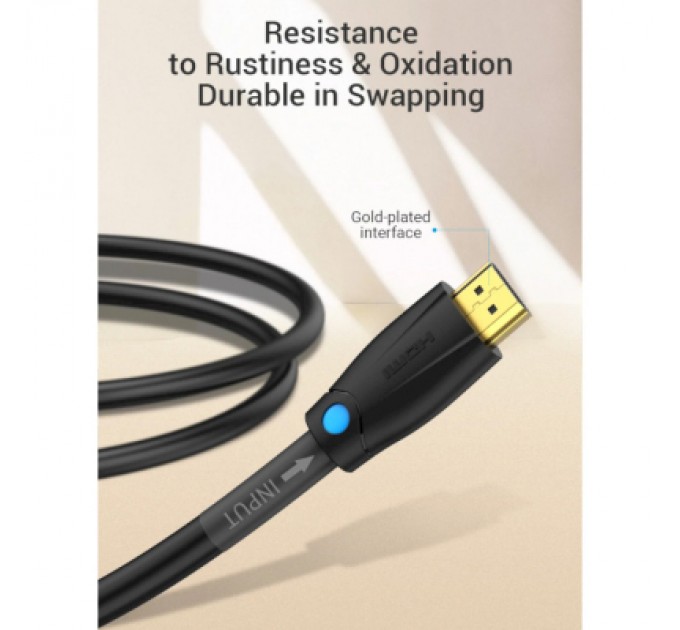 Vention Кабель мультимедійний HDMI to HDMI 20.0m V2.0 Engineering 4K 18Gbps HD 7.1 PVC Black Vention (AAMBQ)