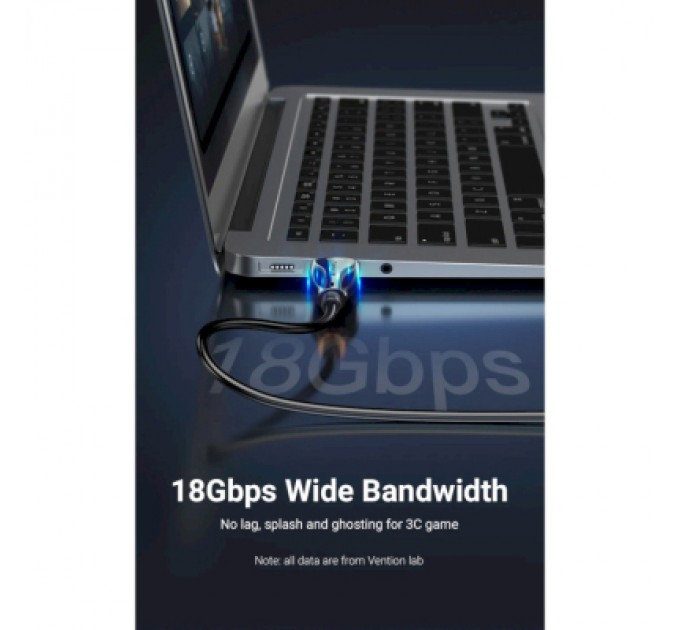 Vention Кабель мультимедійний HDMI to HDMI 50.0m V2.0 Optical 4K 60Hz 18Gbps Dolby 7.1 PVC Black Zinc Alloy Vention (ALABX)