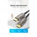 Vention Кабель мультимедійний HDMI to HDMI 60.0m V2.1 Optical 8K 60Hz 48Gbps Dolby 7.1 TPE Black Metal Type Vention (AAZBAE)