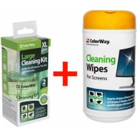 Універсальний чистячий набір ColorWay Cleaning Kit XL for Screens, TVs, PCs + CW-1071 SET (CW-5200/CW-1071)