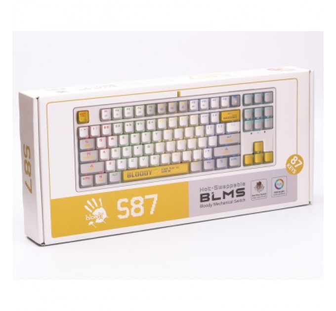 A4Tech Клавіатура A4Tech Bloody S87 RGB BLMS TKL USB Energy Red (4711421993845)