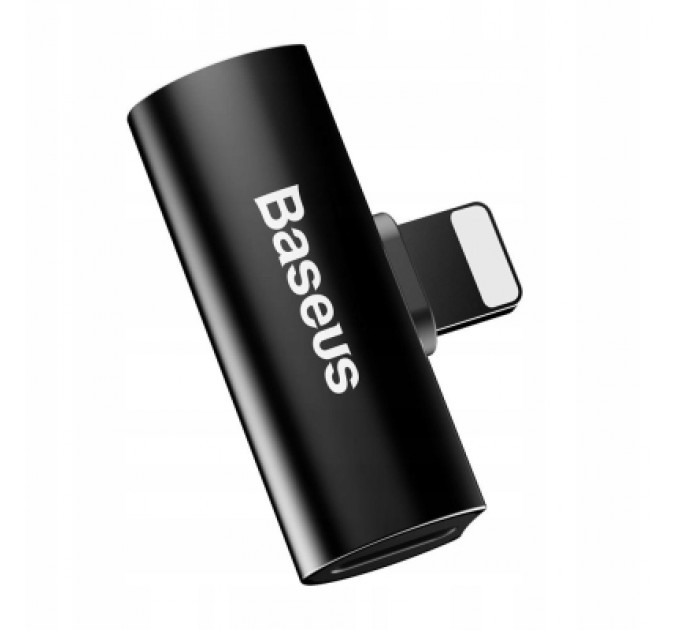 Baseus Перехідник L46 Lightning (1 Male / 2 Female) Black Baseus (CAL46-01)