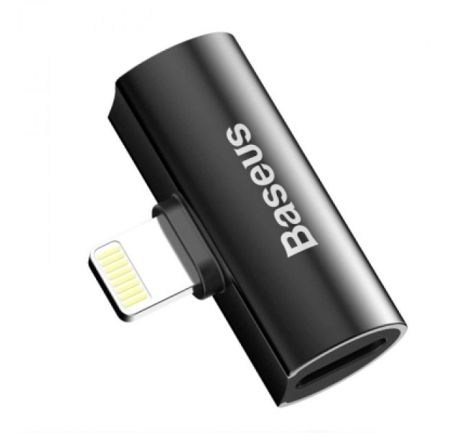 Baseus Перехідник L46 Lightning (1 Male / 2 Female) Black Baseus (CAL46-01)