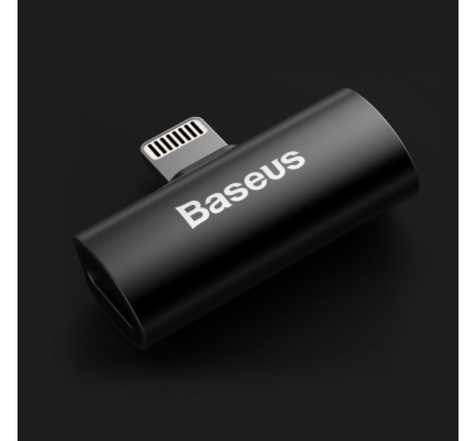 Baseus Перехідник L46 Lightning (1 Male / 2 Female) Black Baseus (CAL46-01)