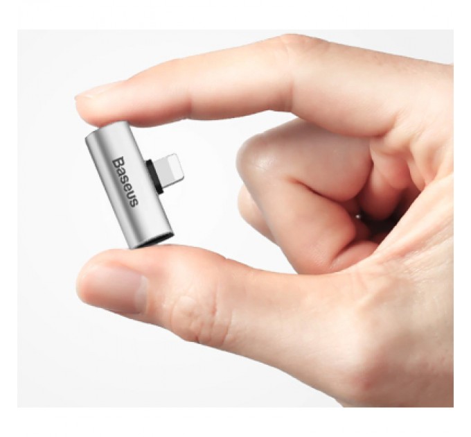 Baseus Перехідник L46 Lightning (1 Male / 2 Female) (CAL46-S1) Black-Silver Baseus (CAL46-S1)