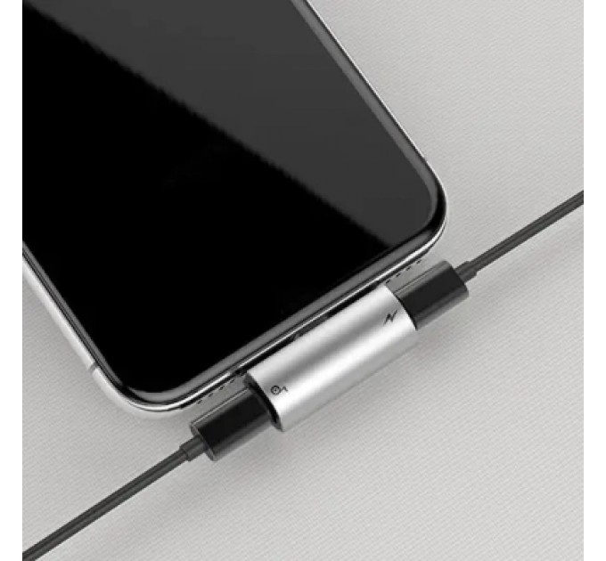 Baseus Перехідник L46 Lightning (1 Male / 2 Female) (CAL46-S1) Black-Silver Baseus (CAL46-S1)