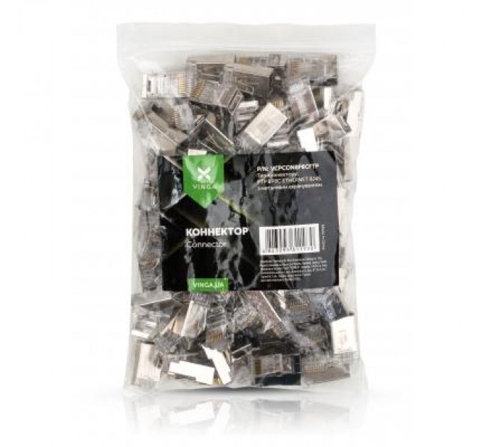 Vinga Конектор Vinga RJ-45 FTP 100 шт. (VCPCON8P8CFTP)