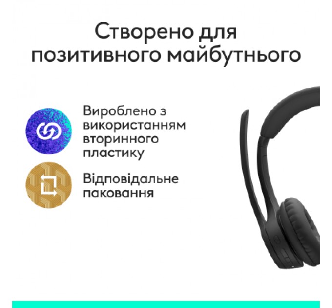 Logitech Навушники Logitech Zone 305 for Business Wireless/Bluetooth Teams Black (981-001451)