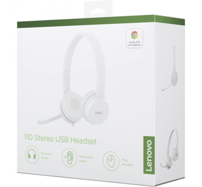 Lenovo Навушники Lenovo 110 Stereo USB (GXD1E71385)