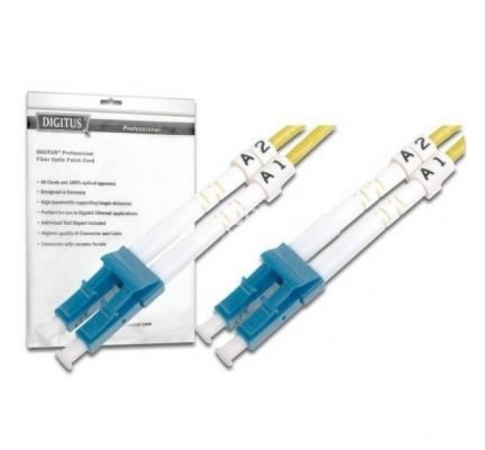 Digitus Оптичний патчкорд Digitus LC/UPC-LC/UPC,9/125,OS2(Singlemode),Duplex,1m (DK-2933-01)