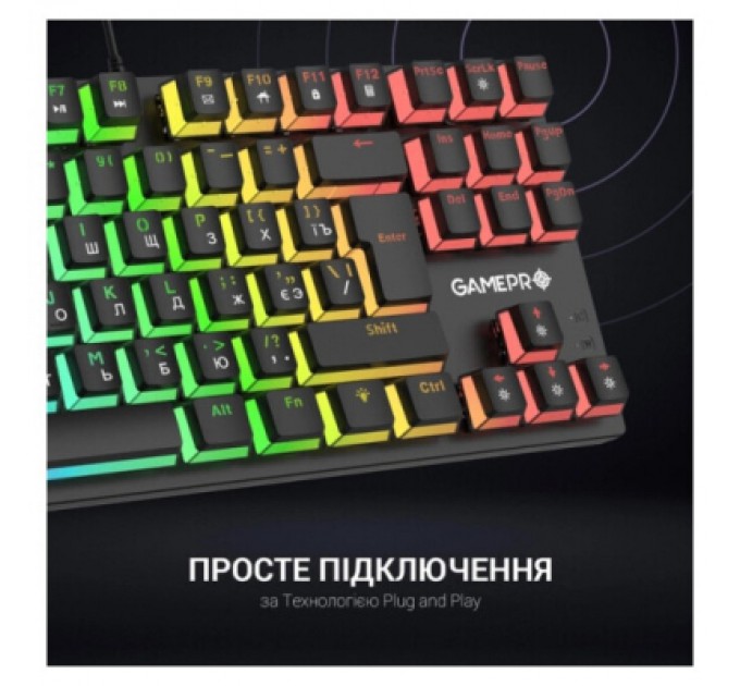 GamePro Клавіатура GamePro MK80B RGB Blue Switch USB Black (MK80B)