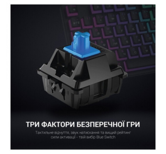 GamePro Клавіатура GamePro MK80B RGB Blue Switch USB Black (MK80B)