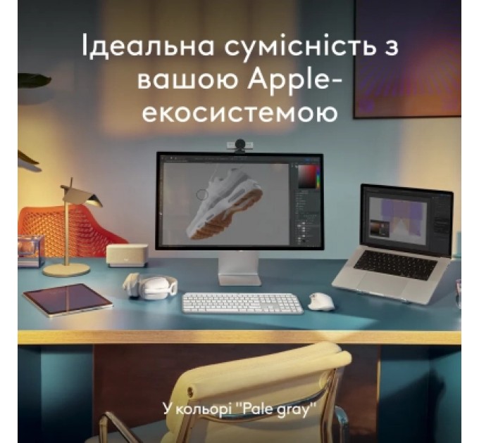 Logitech Клавіатура Logitech MX Keys S для MAC Bluetooth/Wireless UA Pale Grey (920-011638)